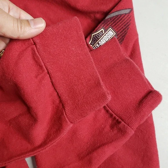 Vintage Harley Davidson Mens Motorcycles Long Sleeve Shirt Size L Logo USA Biker - Picture 13 of 16